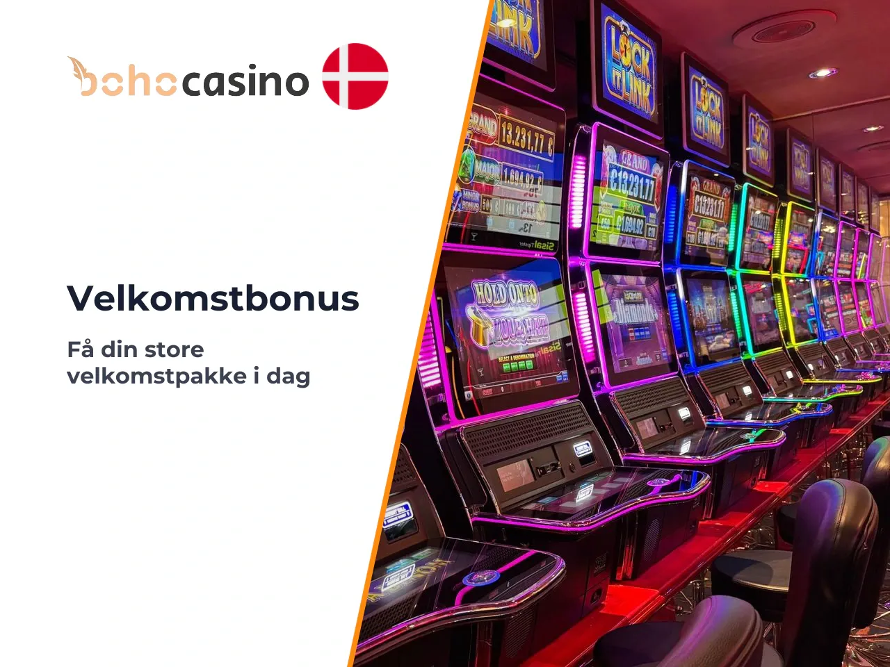 Velkomstbonus og free spins. Standardpakken giver