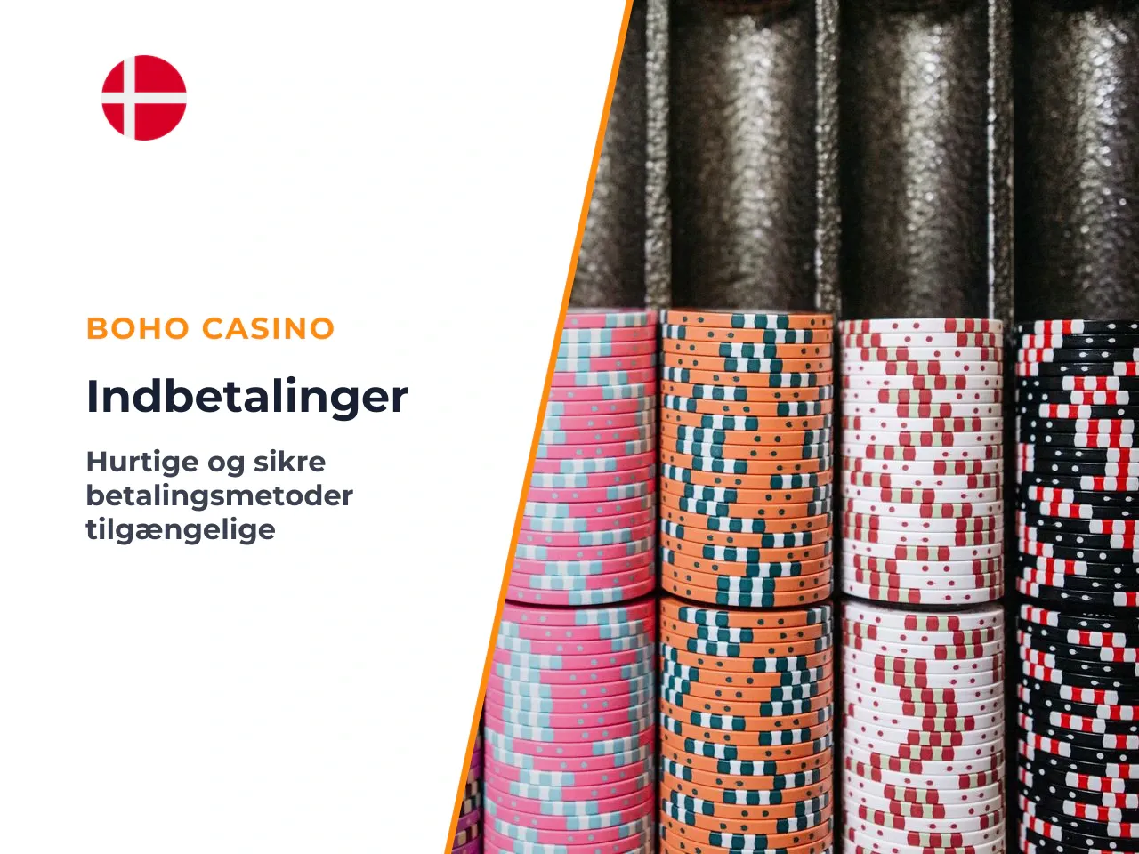 Tilgængelige payment methods og deposits. Indbetalinger