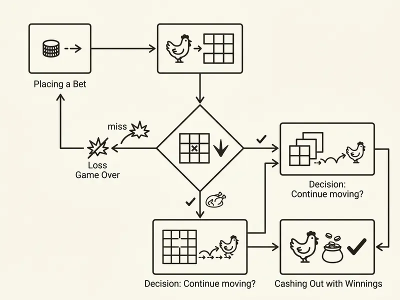 Chicken Road spilproces flowchart