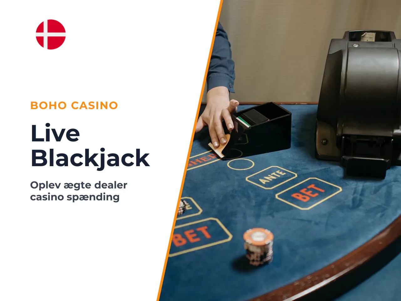 Live casino blackjack og spil med